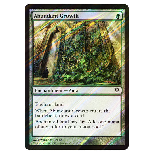 Abundant Growth 0167 card from the Magic The Gathering set Avacyn Restored