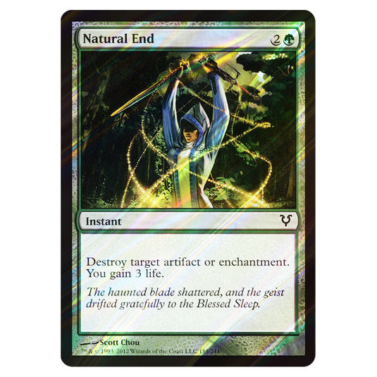 Natural End 0185 card from the Magic The Gathering set Avacyn Restored