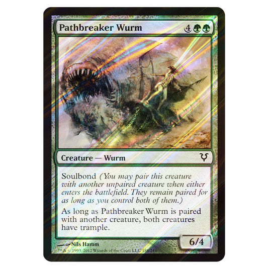 Pathbreaker Wurm 0188 card from the Magic The Gathering set Avacyn Restored