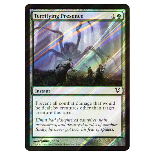 Terrifying Presence 0196 card from the Magic The Gathering set Avacyn Restored