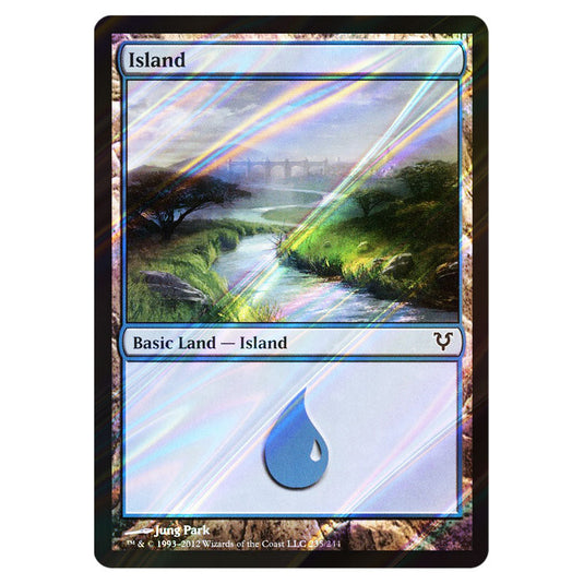 Island 0235 card from the Magic The Gathering set Avacyn Restored