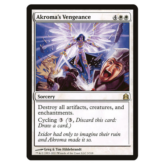 Akroma's Vengeance 3 card from the Magic The Gathering set Commander 2011