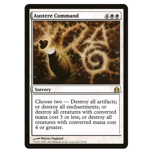 Austere Command 8 card from the Magic The Gathering set Commander 2011