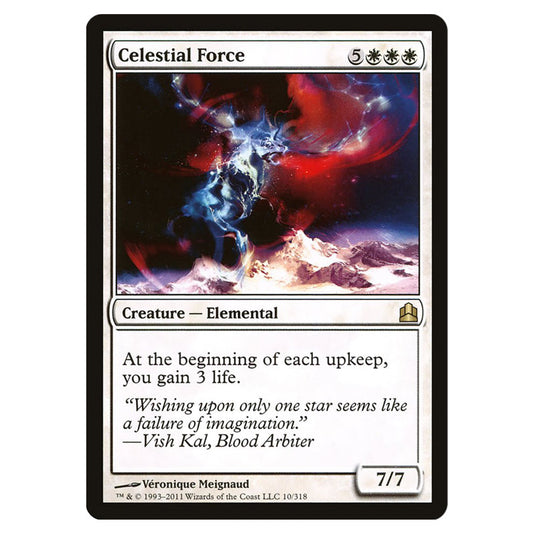 Celestial Force 10 card from the Magic The Gathering set Commander 2011