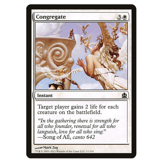 Congregate 11 card from the Magic The Gathering set Commander 2011