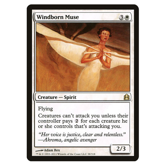 Windborn Muse 38 card from the Magic The Gathering set Commander 2011