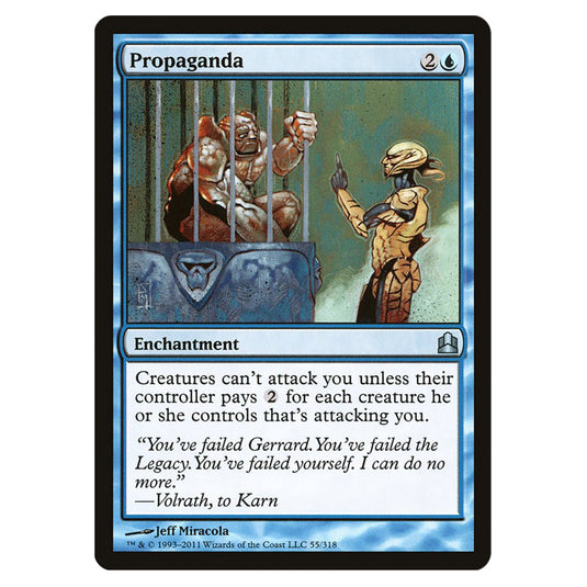 Propaganda 55 card from the Magic The Gathering set Commander 2011