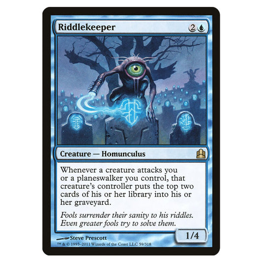 Riddlekeeper 59 card from the Magic The Gathering set Commander 2011