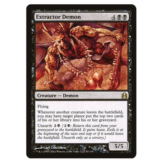Extractor Demon 81 card from the Magic The Gathering set Commander 2011