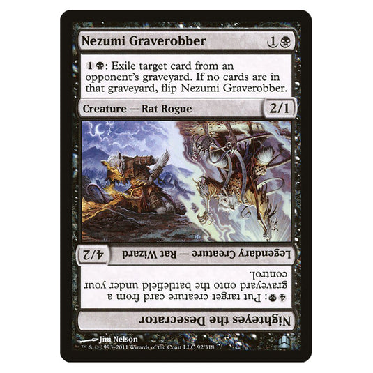 Nezumi Graverobber // Nighteyes the Desecrator 92 card from the Magic The Gathering set Commander 2011
