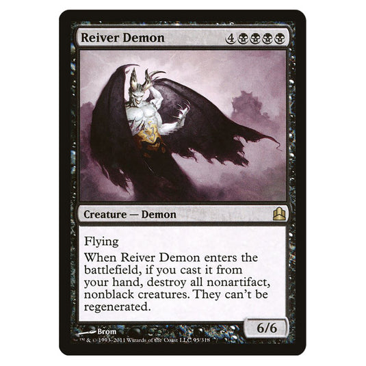 Reiver Demon 95 card from the Magic The Gathering set Commander 2011