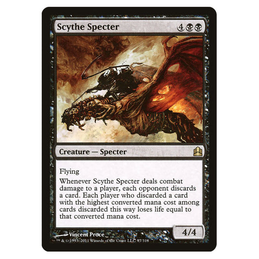 Scythe Specter 97 card from the Magic The Gathering set Commander 2011