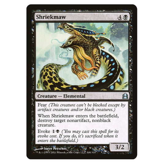 Shriekmaw 100 card from the Magic The Gathering set Commander 2011