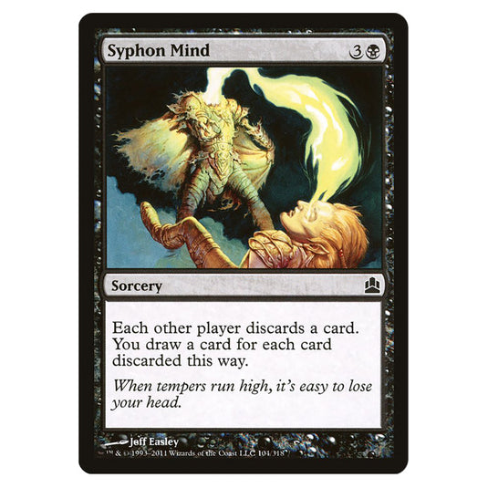 Syphon Mind 104 card from the Magic The Gathering set Commander 2011