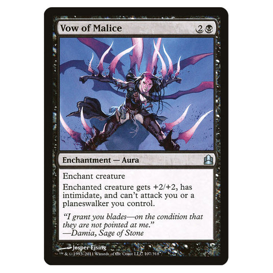 Vow of Malice 107 card from the Magic The Gathering set Commander 2011