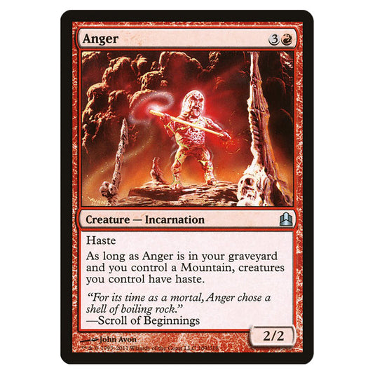 Anger 109 card from the Magic The Gathering set Commander 2011