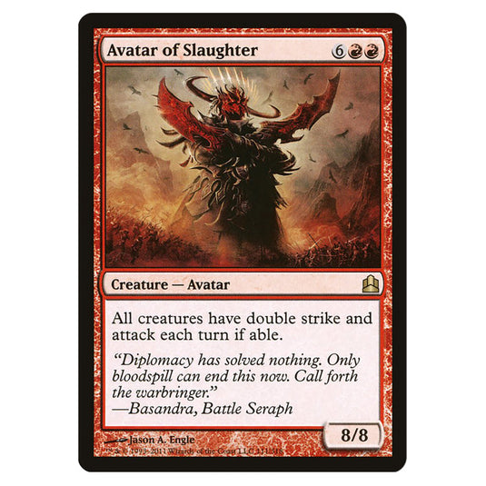 Avatar of Slaughter 111 card from the Magic The Gathering set Commander 2011