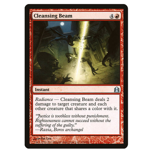 Cleansing Beam 116 card from the Magic The Gathering set Commander 2011