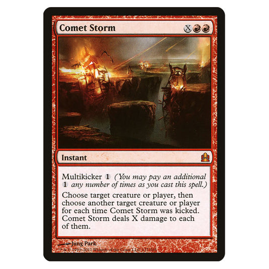 Comet Storm 117 card from the Magic The Gathering set Commander 2011