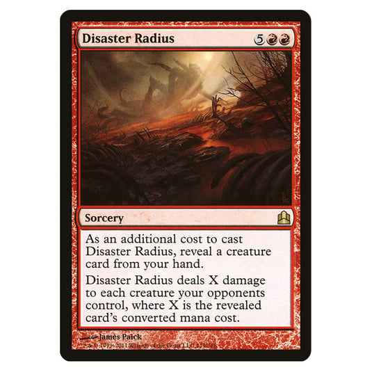 Disaster Radius 119 card from the Magic The Gathering set Commander 2011