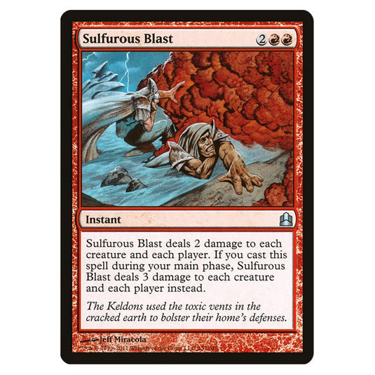 Sulfurous Blast 137 card from the Magic The Gathering set Commander 2011