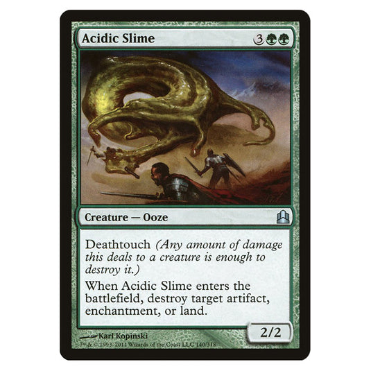 Acidic Slime 140 card from the Magic The Gathering set Commander 2011