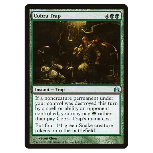 Cobra Trap 146 card from the Magic The Gathering set Commander 2011
