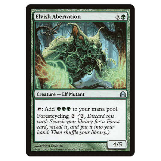 Elvish Aberration 151 card from the Magic The Gathering set Commander 2011