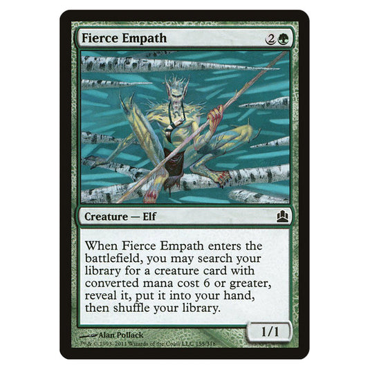 Fierce Empath 155 card from the Magic The Gathering set Commander 2011