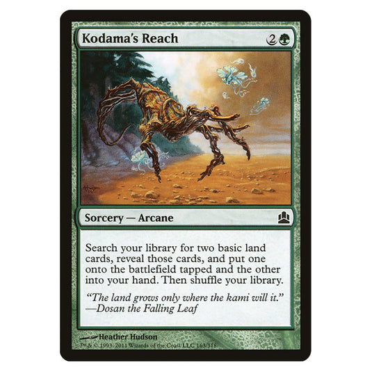 Kodama's Reach 163 card from the Magic The Gathering set Commander 2011