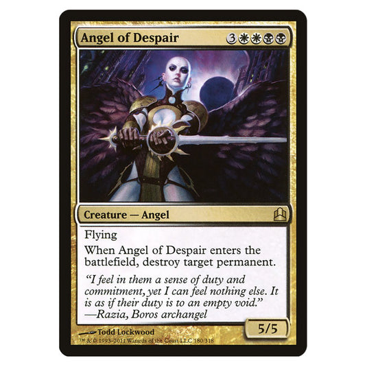 Angel of Despair 180 card from the Magic The Gathering set Commander 2011