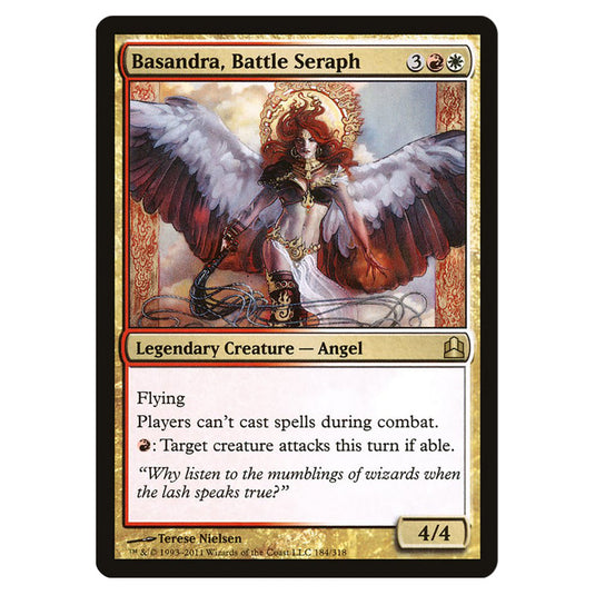 Basandra, Battle Seraph 184 card from the Magic The Gathering set Commander 2011