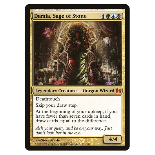 Damia, Sage of Stone 191 card from the Magic The Gathering set Commander 2011