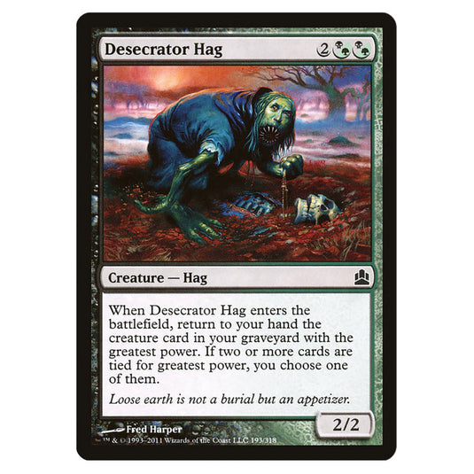 Desecrator Hag 193 card from the Magic The Gathering set Commander 2011