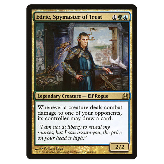 Edric, Spymaster of Trest 196 card from the Magic The Gathering set Commander 2011