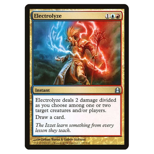 Electrolyze 197 card from the Magic The Gathering set Commander 2011