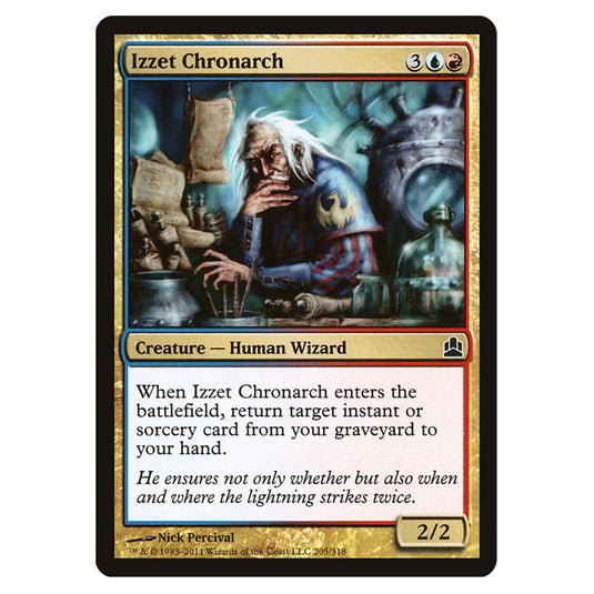 Izzet Chronarch 205 card from the Magic The Gathering set Commander 2011