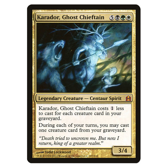 Karador, Ghost Chieftain 207 card from the Magic The Gathering set Commander 2011