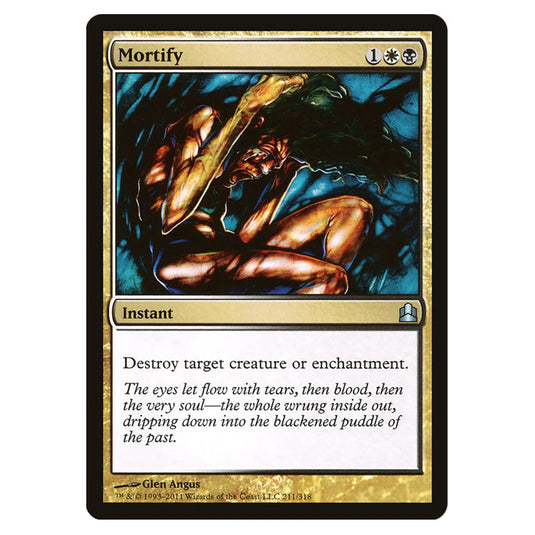 Mortify 211 card from the Magic The Gathering set Commander 2011