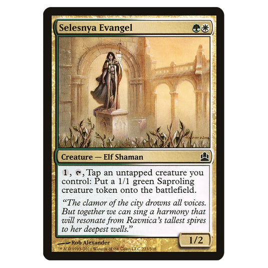 Selesnya Evangel 223 card from the Magic The Gathering set Commander 2011