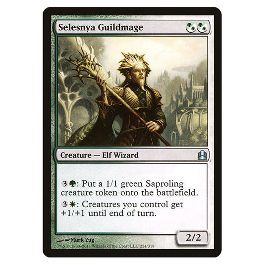Selesnya Guildmage 224 card from the Magic The Gathering set Commander 2011