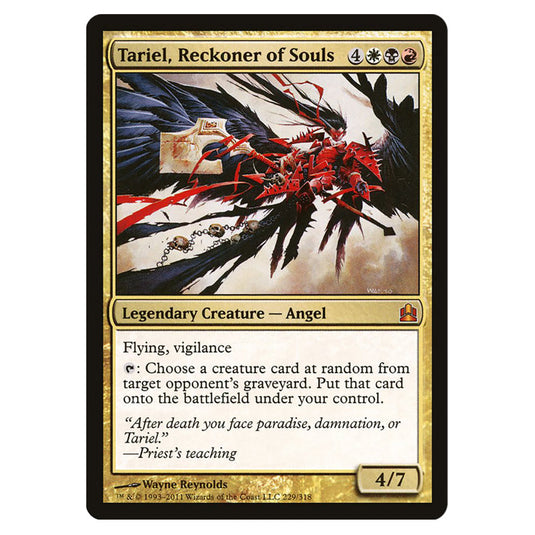 Tariel, Reckoner of Souls 229 card from the Magic The Gathering set Commander 2011