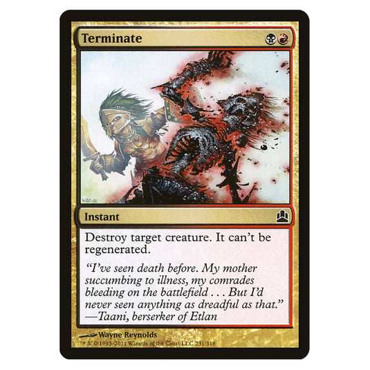 Terminate 231 card from the Magic The Gathering set Commander 2011