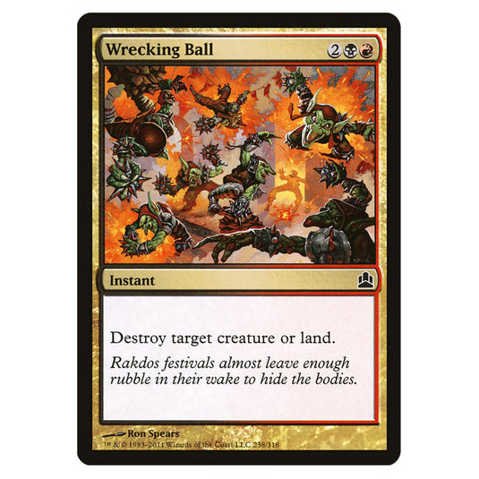 Wrecking Ball 238 card from the Magic The Gathering set Commander 2011