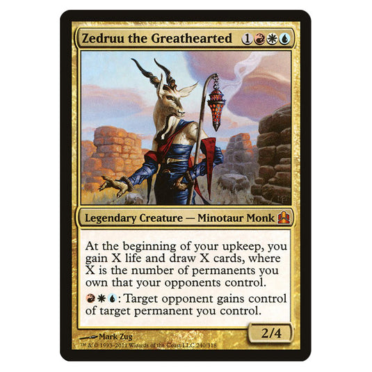 Zedruu the Greathearted 240 card from the Magic The Gathering set Commander 2011