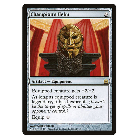 Champion's Helm 244 card from the Magic The Gathering set Commander 2011