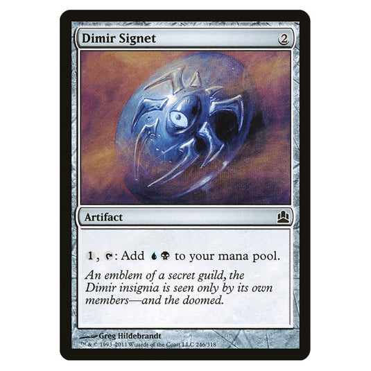 Dimir Signet 246 card from the Magic The Gathering set Commander 2011