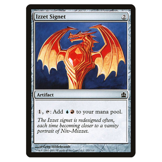 Izzet Signet 252 card from the Magic The Gathering set Commander 2011