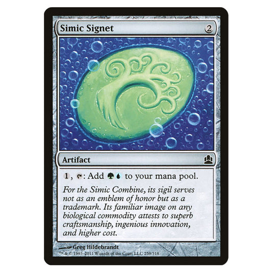 Simic Signet 259 card from the Magic The Gathering set Commander 2011
