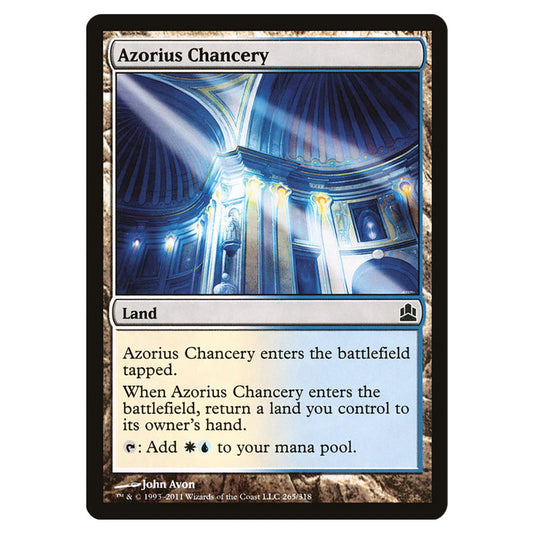 Azorius Chancery 265 card from the Magic The Gathering set Commander 2011